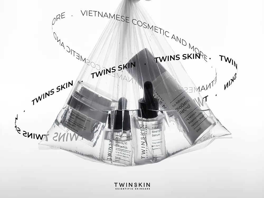 Sản phẩm Twins Skin trong một bối cảnh sáng tạo